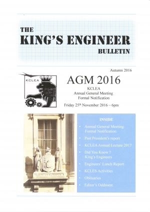 King's Engineer Bulletin No. 1